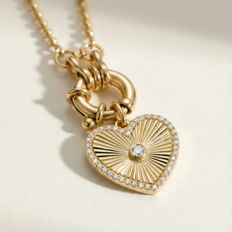 Heart Fluted Medallion Pendant