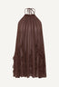 Jellyfish Ruffle Mini Dress Chocolate