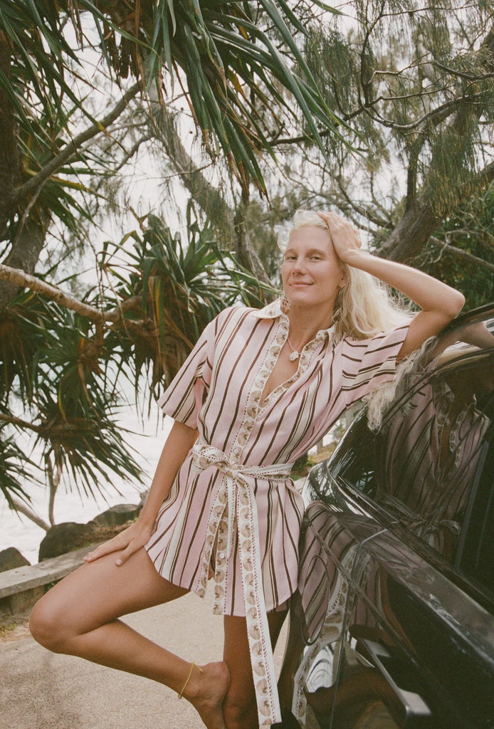 Just Getting Good Shirt Dress Neopolitan