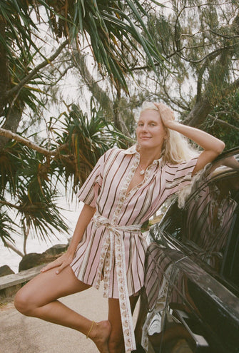 Just Getting Good Shirt Dress Neopolitan