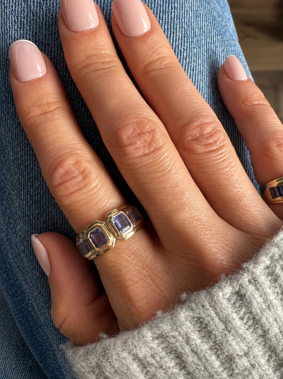 Keren Iolite Art Deco Ring size 3.5