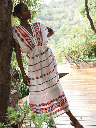 Leila Plunge Dress Zelele Orchid