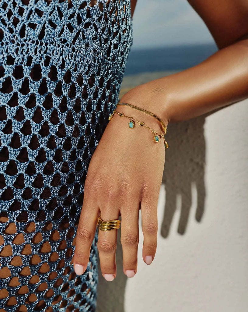 Lena Charm Bracelet Amazonite