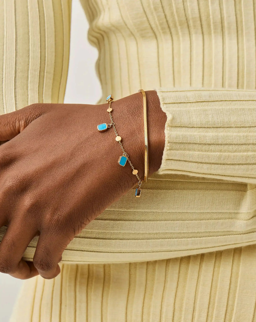 Lena Charm Bracelet Turqoise