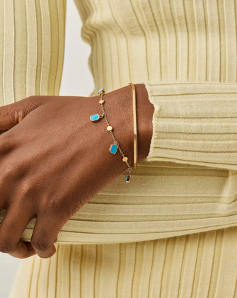 Lena Charm Bracelet Turqoise