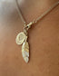 Love Pendant Oval Medallion with diamond White Gold