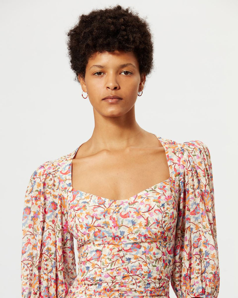 Lunesa Dress Ecru Orange