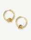 Lucy Williams Pavé Knot Small Hoop Earrings