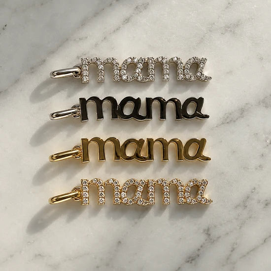 Mama Solid White Gold Pendant