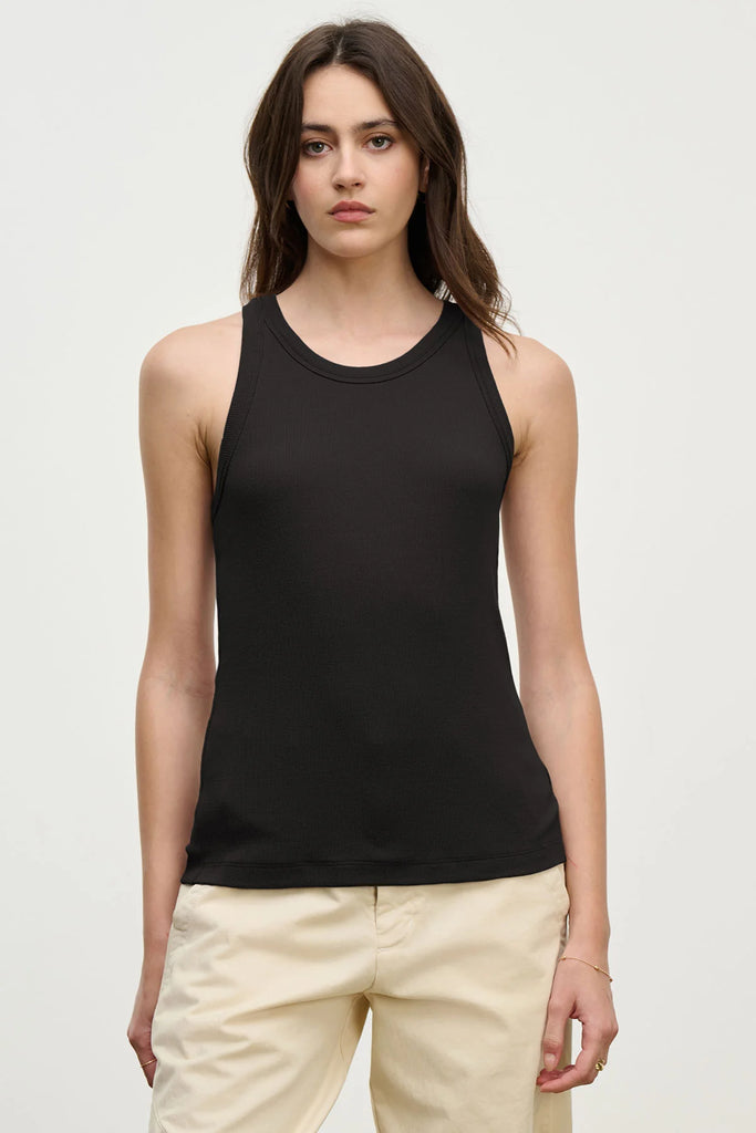Cruz Modal Rib Tank Black