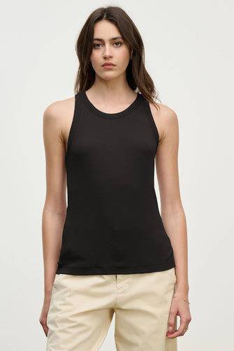 Cruz Modal Rib Tank Black