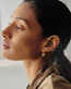 Molton Heart Charm Hoop Earrings