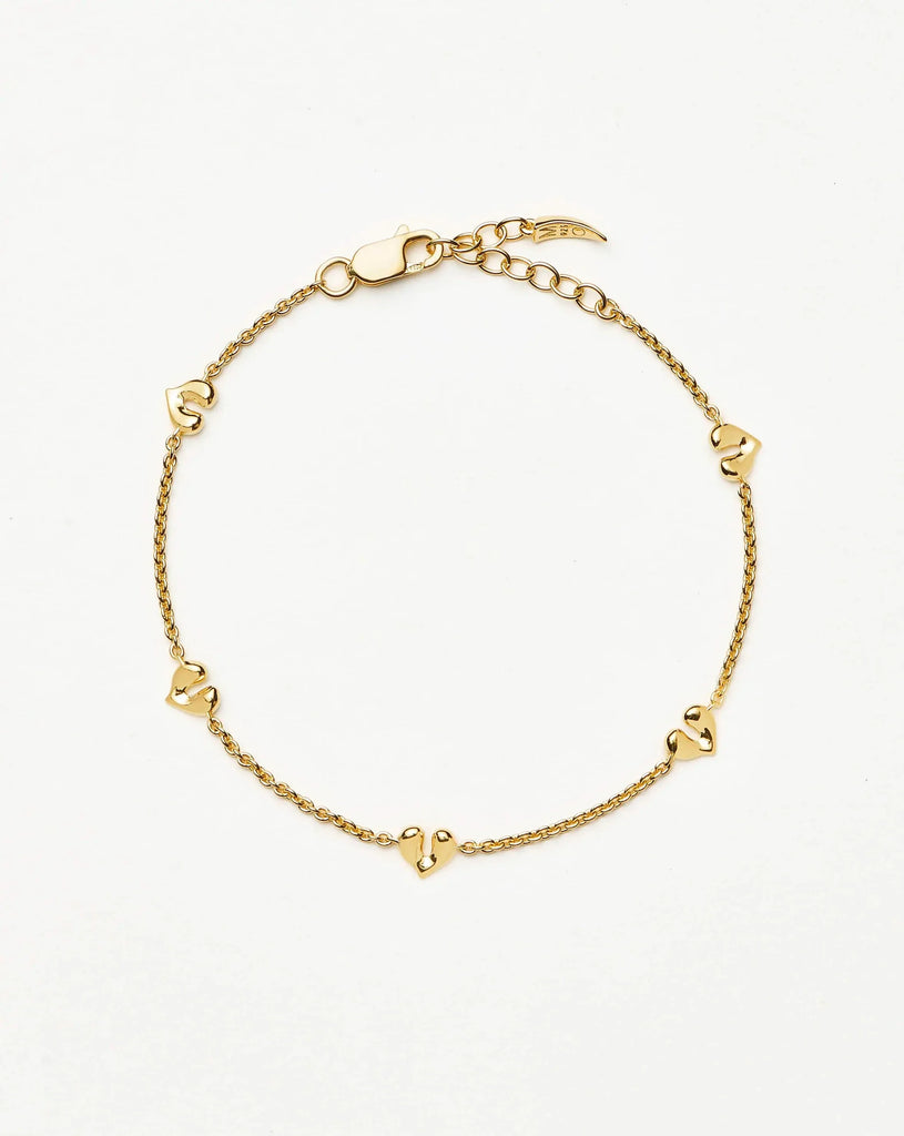 Molton Heart Mini Charm Bracelet