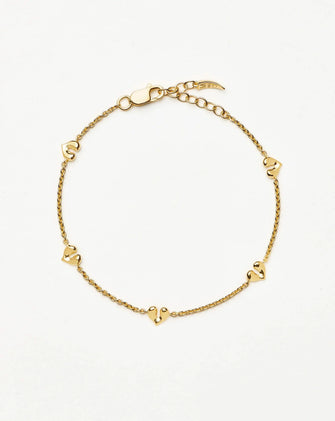 Molton Heart Mini Charm Bracelet