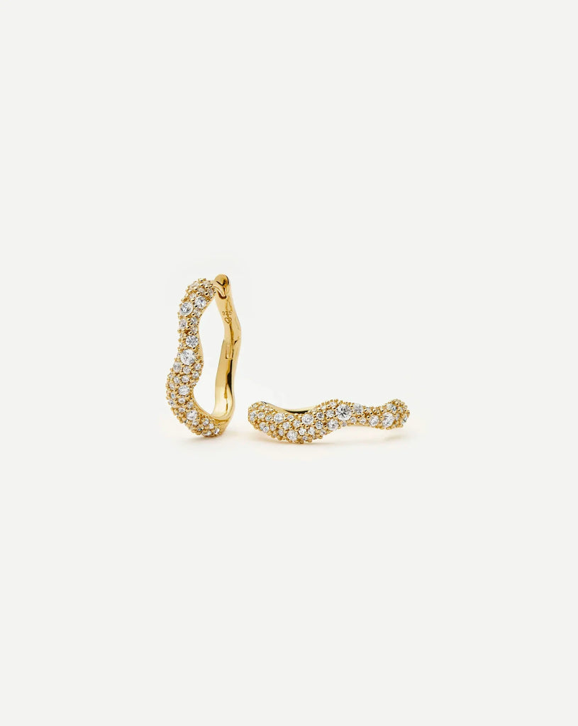 Molton Snow Small Hoop Earrings
