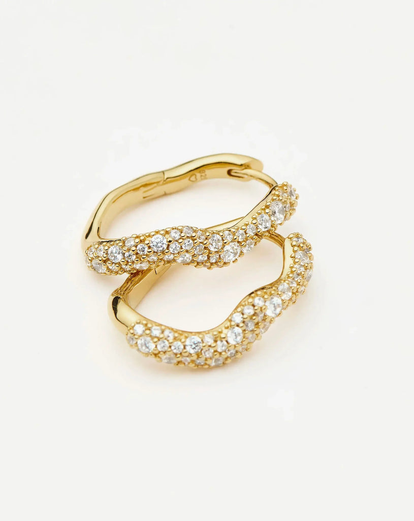 Molton Snow Small Hoop Earrings