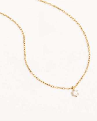 Sweet Droplet Diamond Necklace Yellow Gold