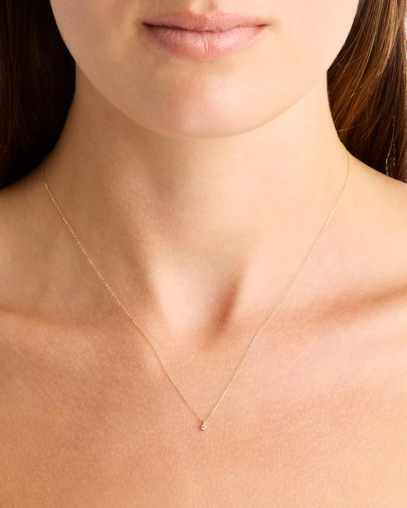 Sweet Droplet Diamond Necklace Yellow Gold