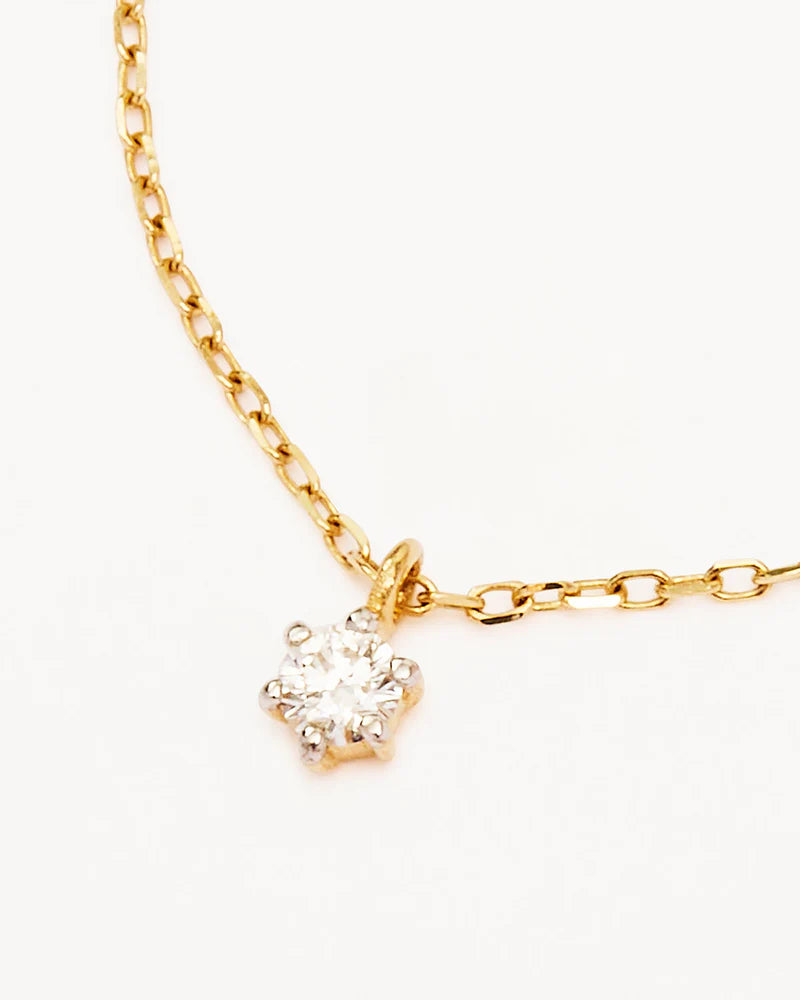 Sweet Droplet Diamond Necklace Yellow Gold