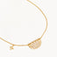 Live in Light Lotus Necklace Gold