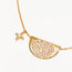 Live in Light Lotus Necklace Gold