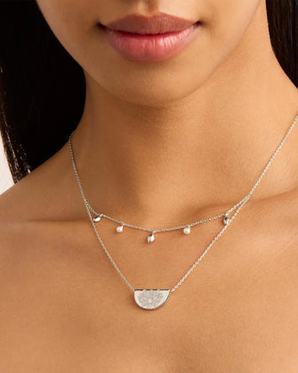 Live in Peace Lotus Necklace