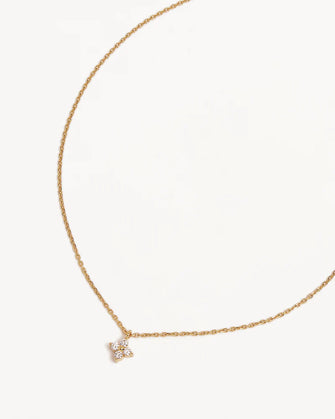 Crystal Bloom Necklace Gold