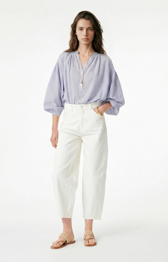 Nipoa Blouse White Blue