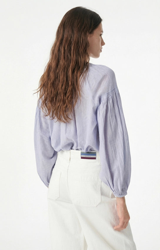 Nipoa Blouse White Blue