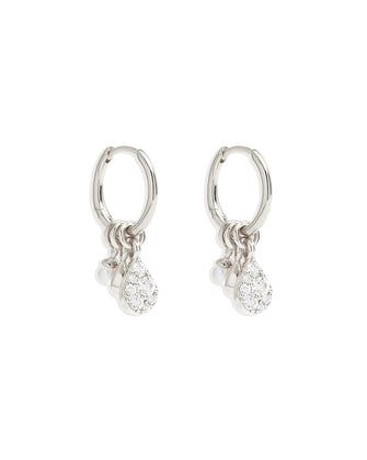 Silver Ocean Mist Hoops