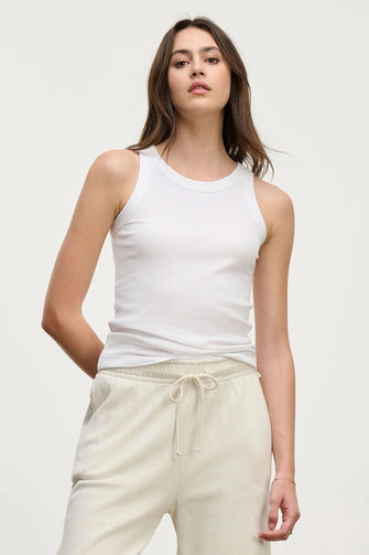 Cruz Modal Rib Tank White