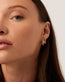 Pave Ovate Small Hoop Earrings