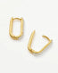 Pave Ovate Small Hoop Earrings