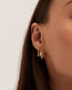 Pave Ovate Small Hoop Earrings