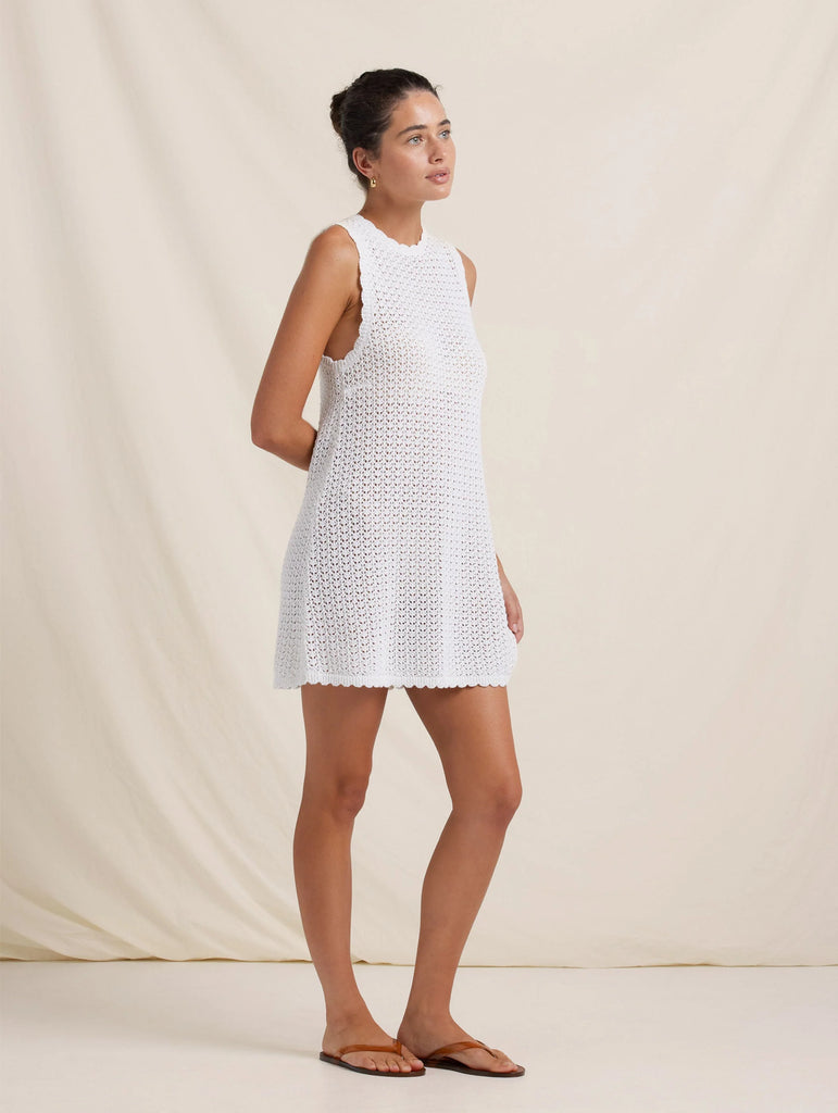 Pointelle Shift Mini Dress