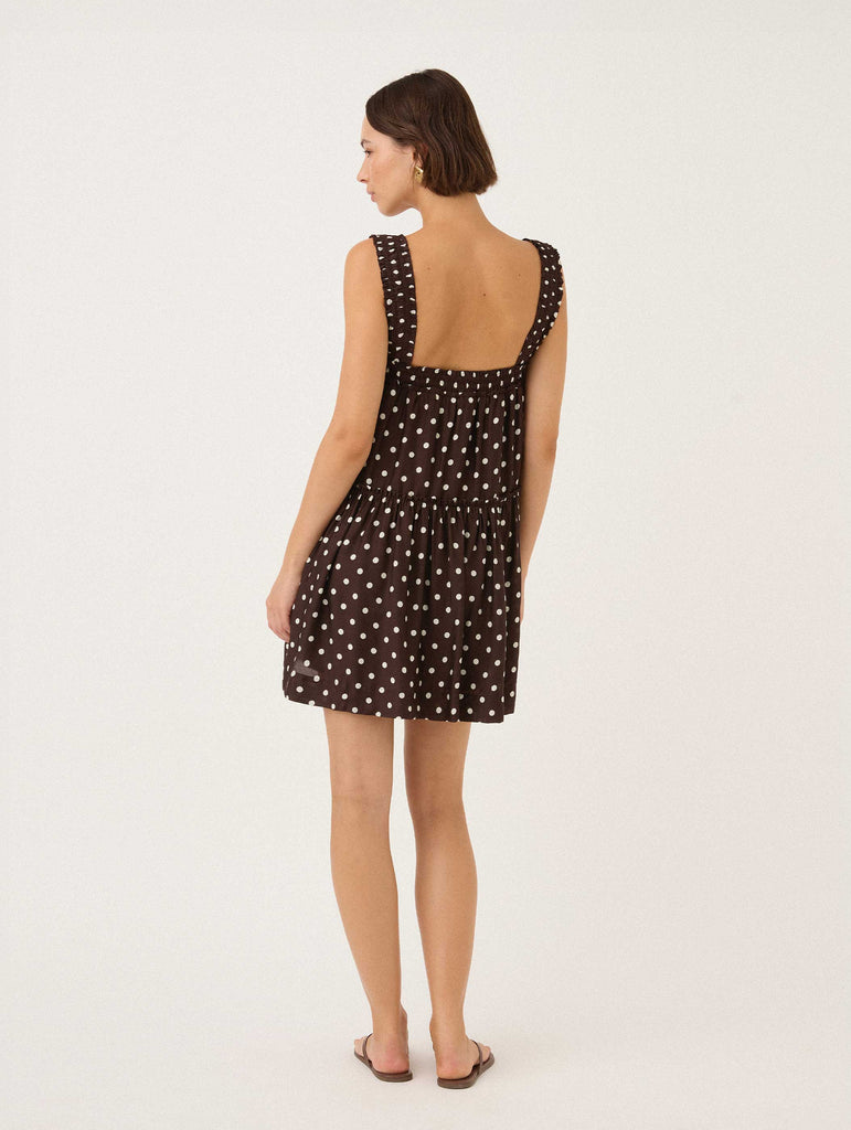 Gathered Mini Dress Praline