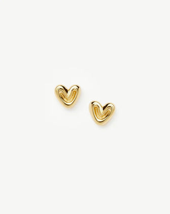 Puffy Heart Mini Stud Earrings