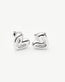 Puffy Heart Mini Stud Earrings Silver