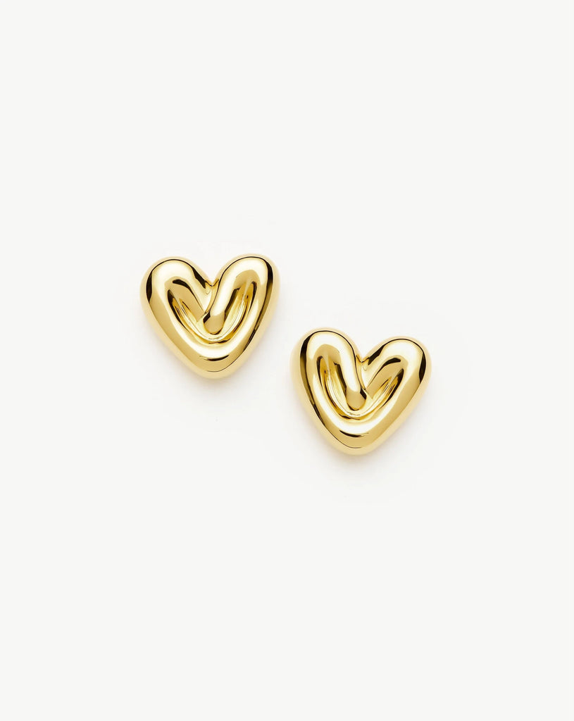 Puffy Heart Stud Earrings