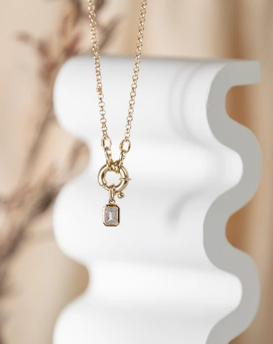 Radiant-cut Diamond Pendant
