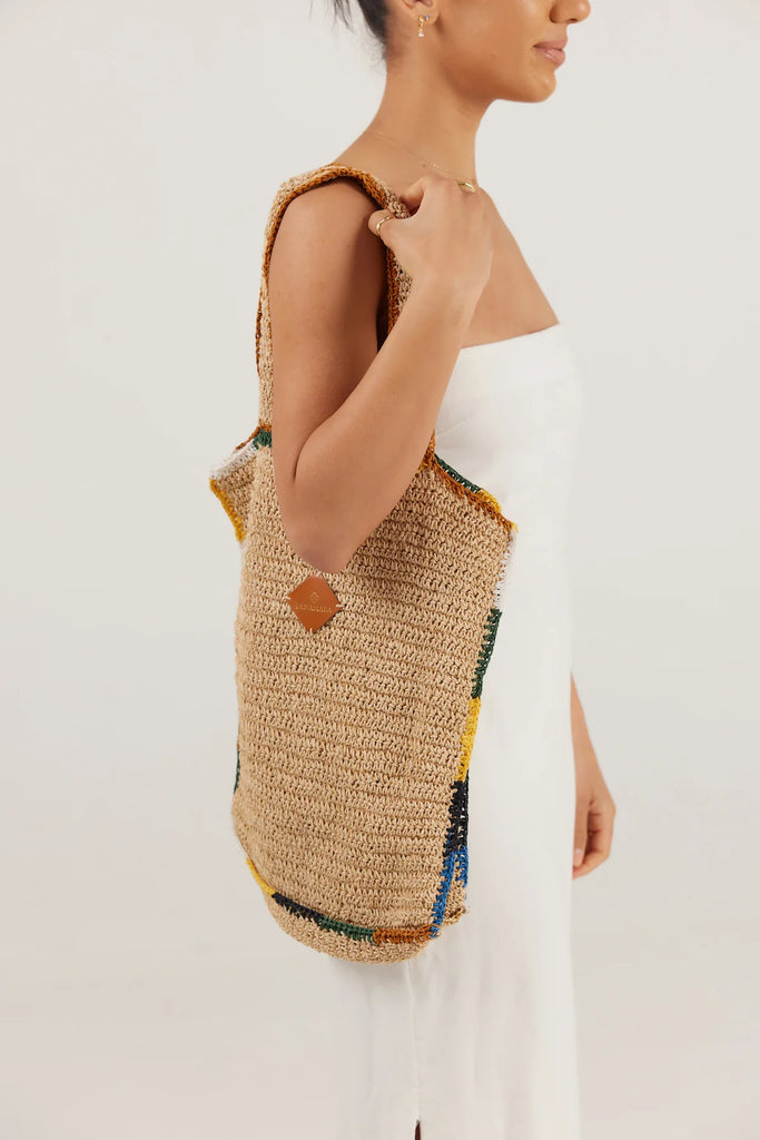 Margot Crochet Shopper Multi Gold