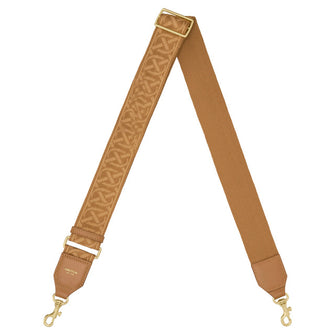 Logo Bag Strap Dark Camel
