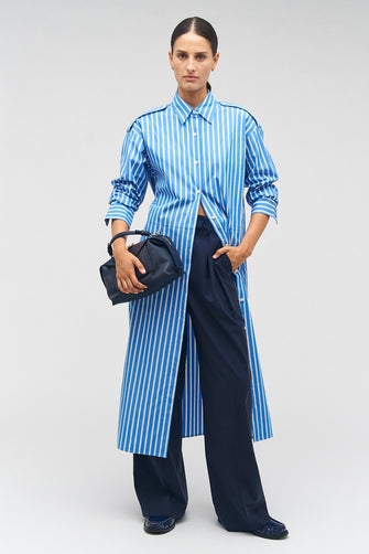 Stripe Poplin Shirt Dress