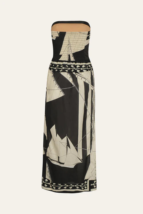 Sailboats Pontoon Afternoon Ankle Dress