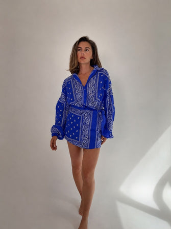 Bandana Shirt Royal Blue