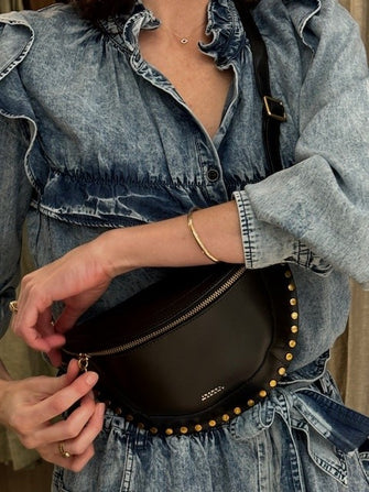 Skano Leather Crossbody Bag Black