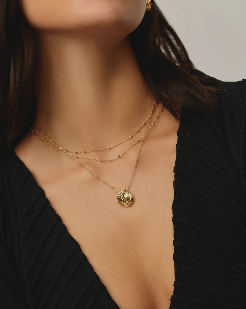 Spiral Mini Pendant Necklace