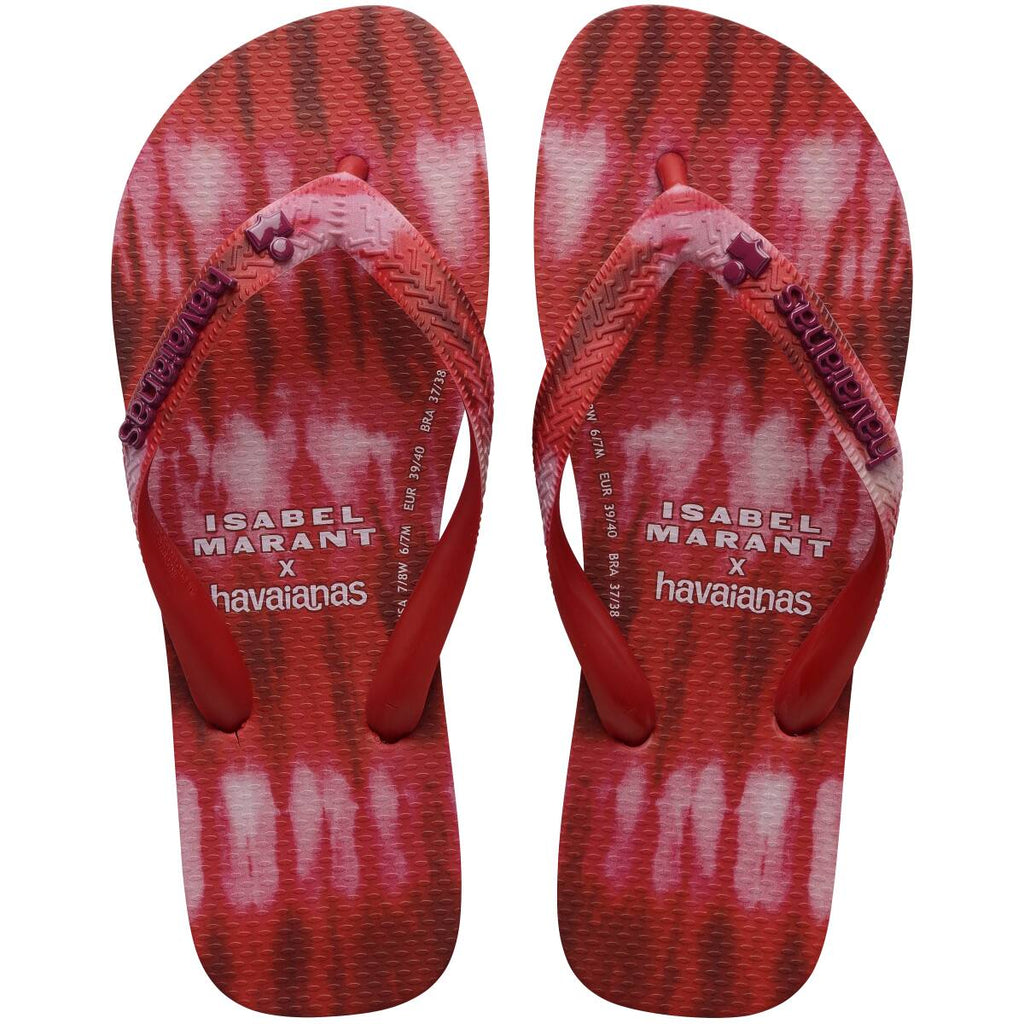 HAVAIANAS X ISABEL MARANT Pink Red Tie Dye Thong