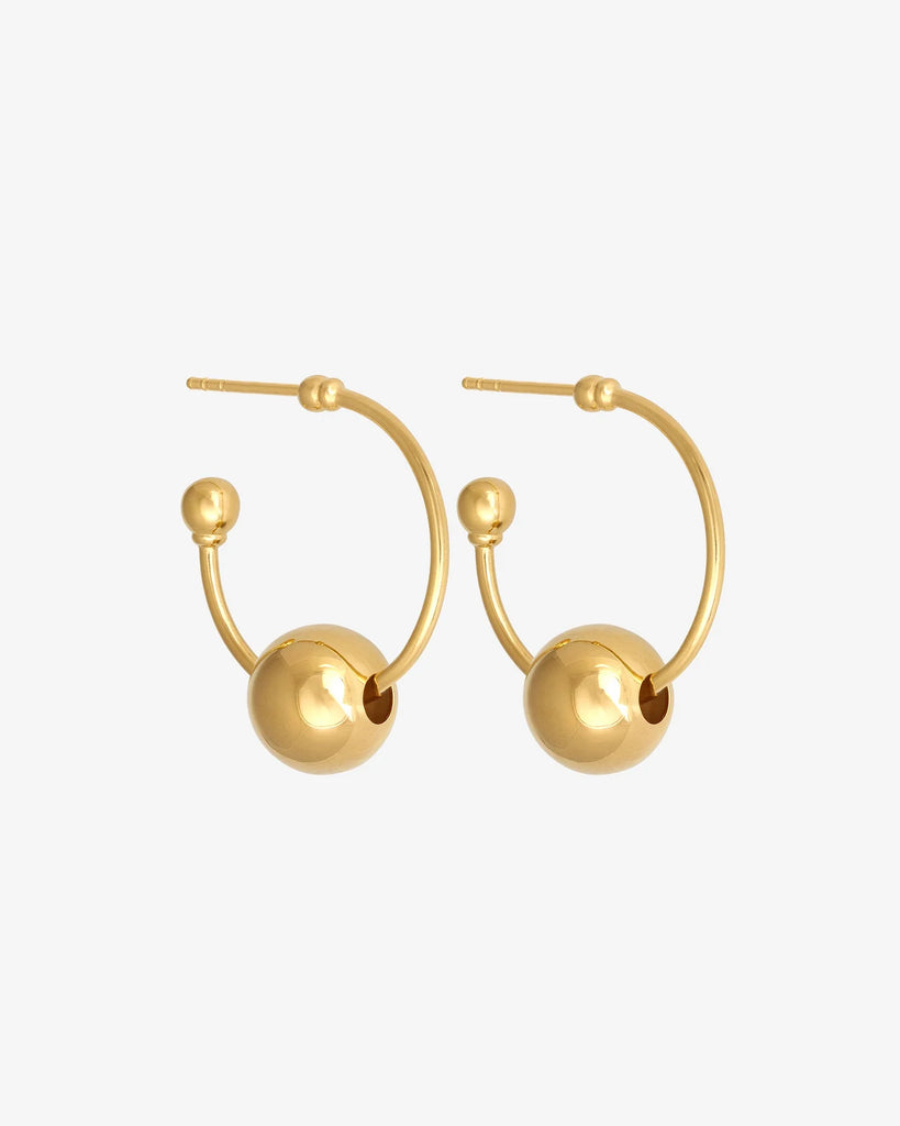 Alba Hoops Medium Gold Vermeil