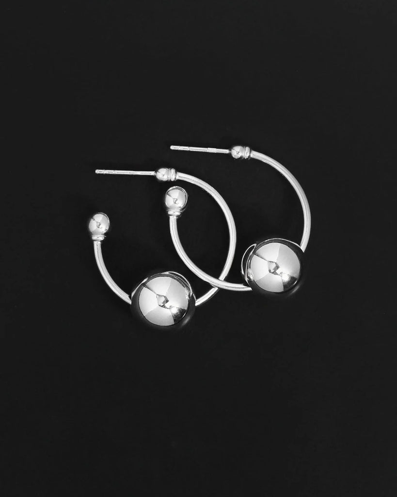Alba Hoops Medium Silver
